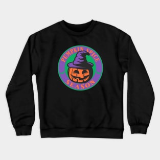 Pumpkin Spice Season Halloween Jack O Lantern Crewneck Sweatshirt